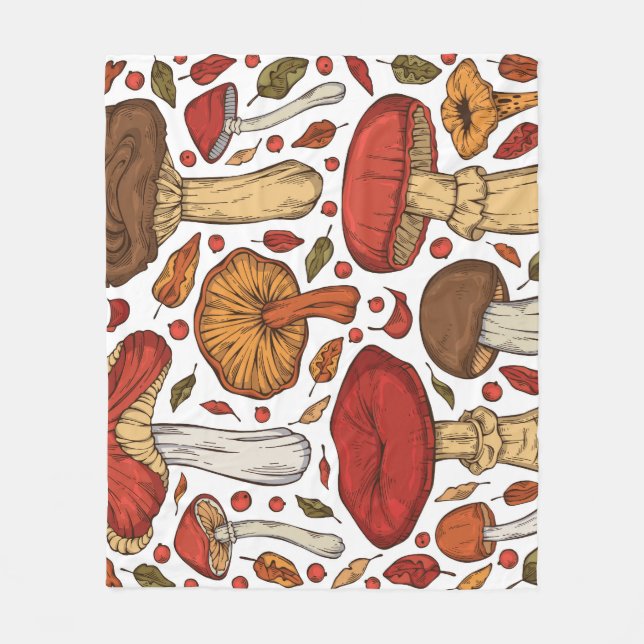 Couverture Polaire Forest Edibles : Vintage Wild Collection. (Devant)