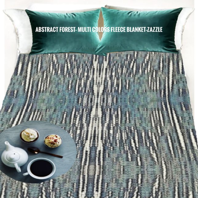 Couverture Polaire Forêt Abstraite - multicolores (Créateur téléchargé)