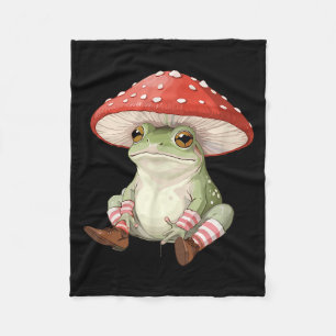 Couverture Polaire Forêt de champignons de grenouille Nature esthétiq
