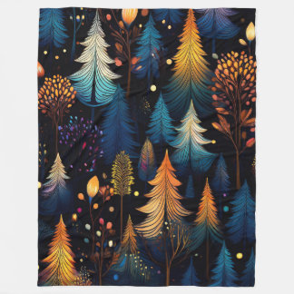 Couverture Polaire Forêt de style folklorique