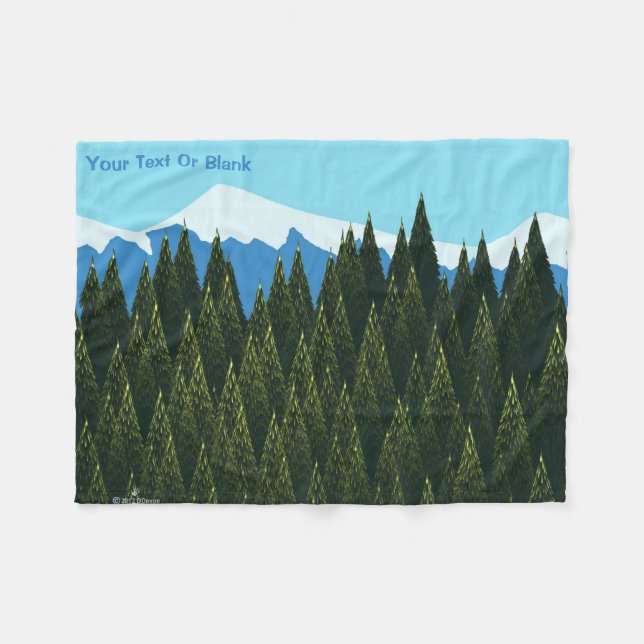 Couverture Polaire Forêt fractale (Devant (Horizontal))