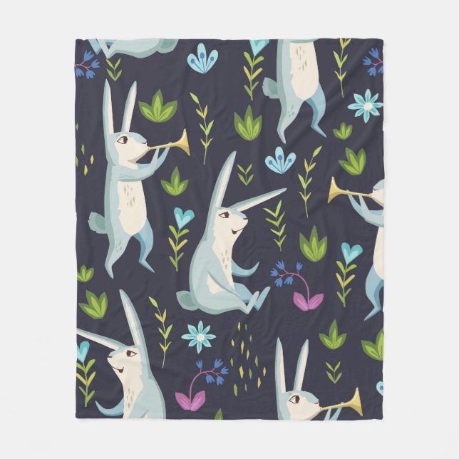 Couverture Polaire Forêt. motif transparent (Devant)