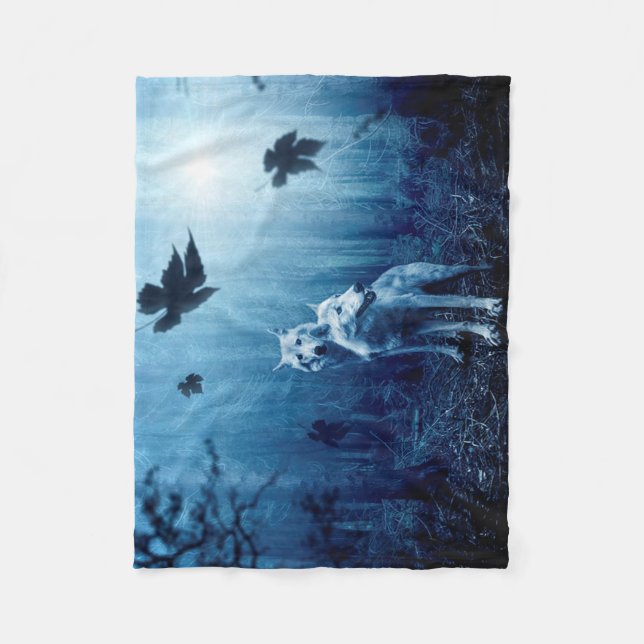 Couverture Polaire Forêt mystique (Devant)
