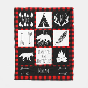 Couverture Polaire Forêts sauvages de la tribu noire et blanche Red P