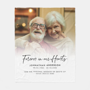 Couverture Polaire Forever In Our Hearts Memorial Photo & Message