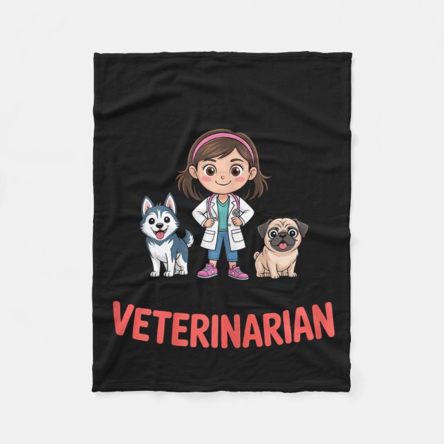 Couverture Polaire Forget Princess I Want To Be A Veterinarian Future (Devant)