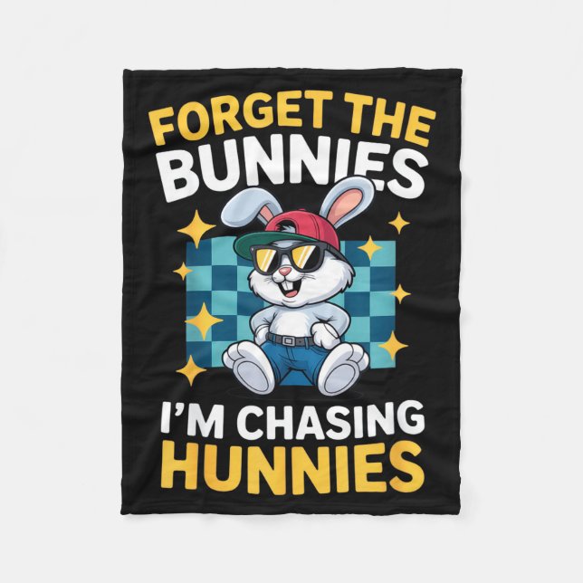 Couverture Polaire Forget the bunnies funny easter style for cool (Devant)