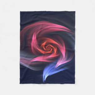 Couverture Polaire Forme De Vortex Abstrait Rouge Et Bleu