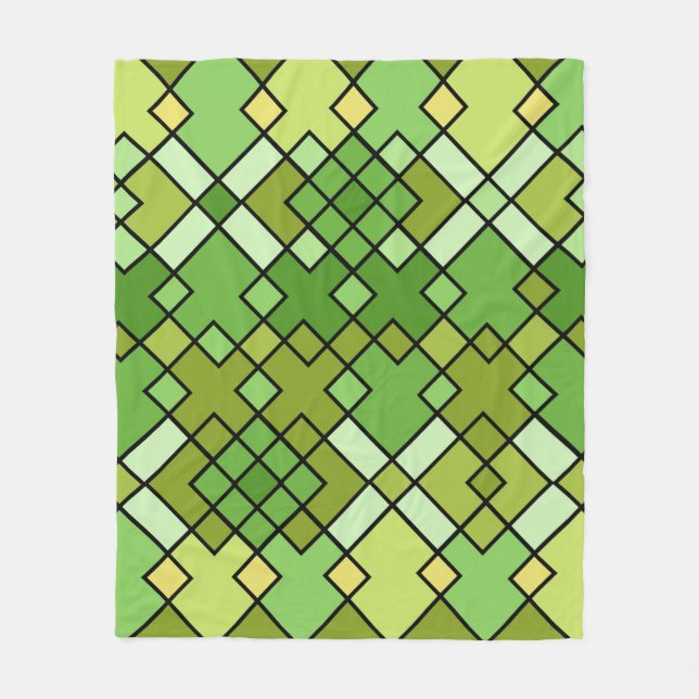 Couverture Polaire forme géométrique colorée originale (Devant)