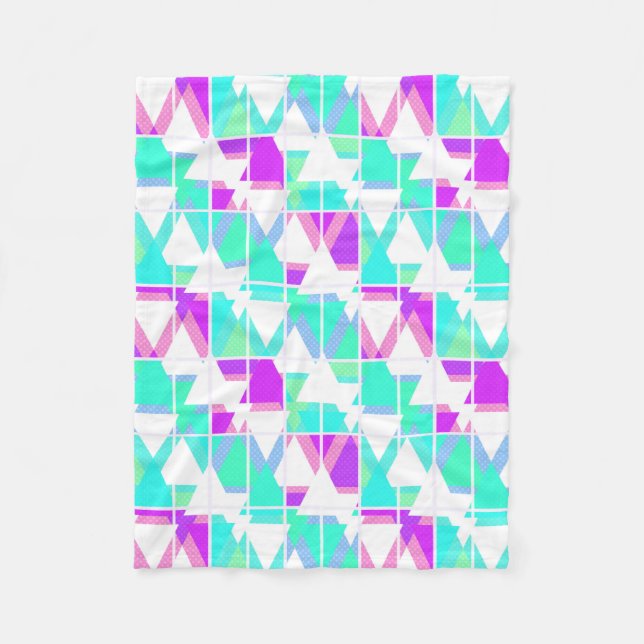 Couverture Polaire forme triangles Abstraits motif géométrique (Devant)