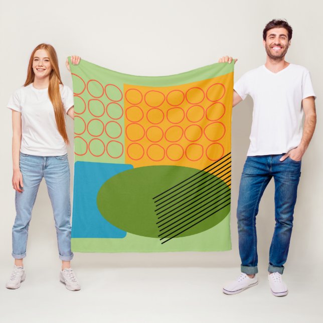 Couverture Polaire Formes Abstraites (En situation)