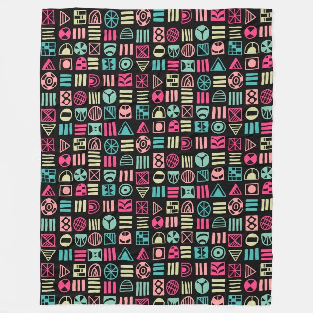Couverture Polaire Formes Abstraites 060617 Motif - Couleurs 01 (Devant)