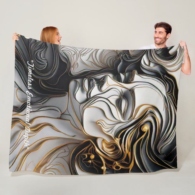 Couverture Polaire "Formes d'art émotionnelles" (En situation)
