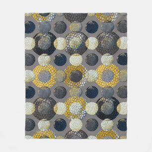 Couverture Polaire Formes géométriques Abstraites : Aquarelle colorée