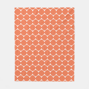 Couverture Polaire Formes géométriques modernes Motif en orange