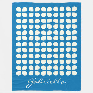 Couverture Polaire Formes modernes du milieu du siècle en bleu person