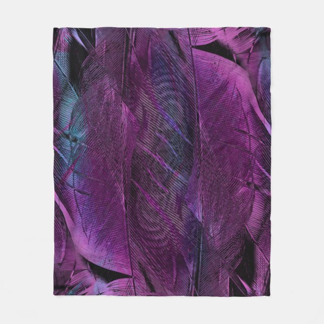 Couverture Polaire Formulaire de texture motif de plume (Devant)