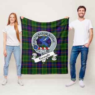 Couverture Polaire Forsyth Moderne Clan Badge Tartan Plaid