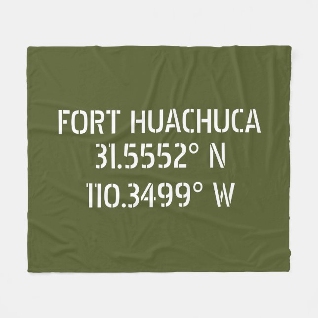 Couverture Polaire Fort Huachuca Latitude Longitude (Devant (Horizontal))