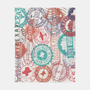 Couverture Polaire Fort Worth Texas : timbres de voyage.