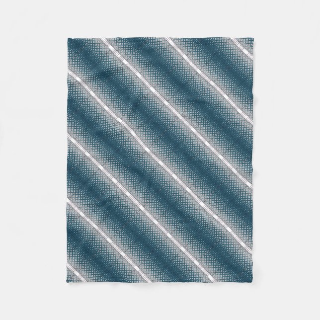 Couverture Polaire Foulard à grille dégradé bleu ADOM (Devant)