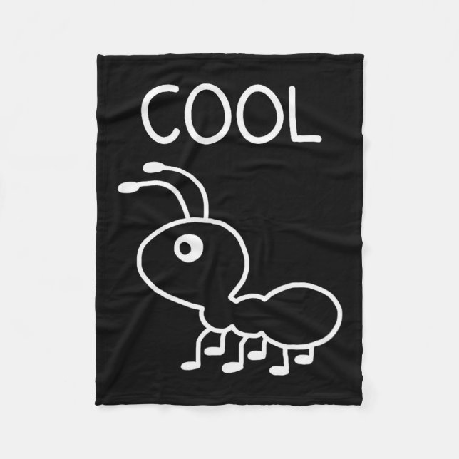 Couverture Polaire Fourmi cool, jeux de mots, drôle, blagues, sarcast (Devant)
