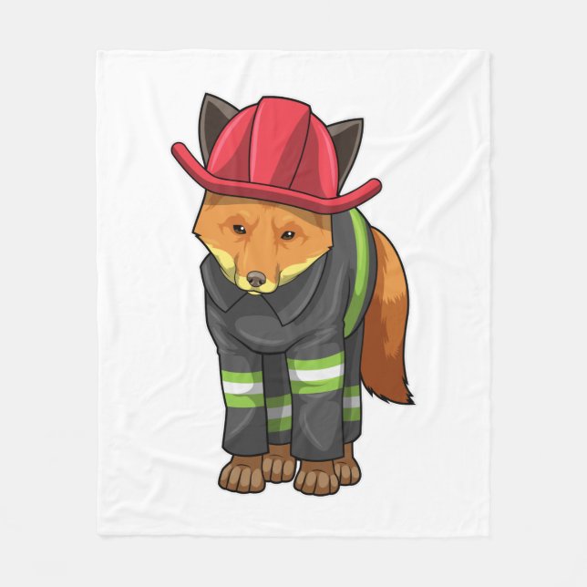 Couverture Polaire Fox as Firefighter avec Helmet (Devant)