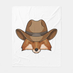 Couverture Polaire Fox comme Cowboy avec Casquette