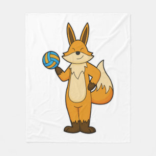 Couverture Polaire Fox comme joueur de volleyball avec volleyball
