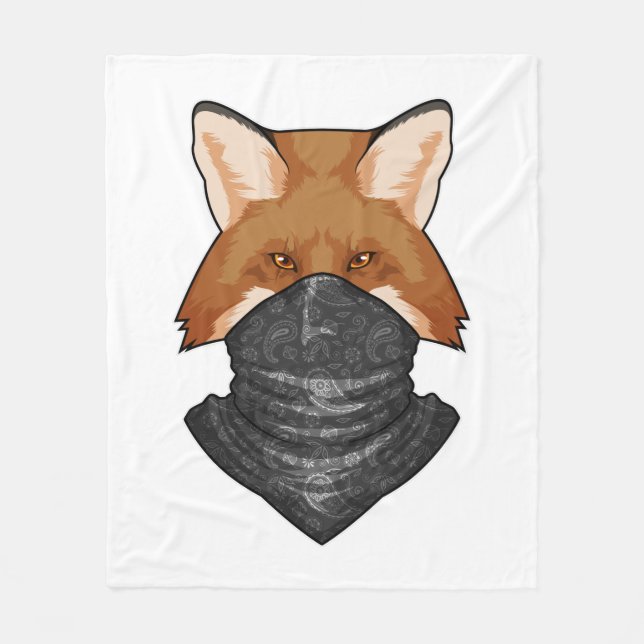 Couverture Polaire Fox en bandit avec Kerchief (Devant)