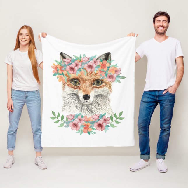 Couverture Polaire Fox floral (En situation)