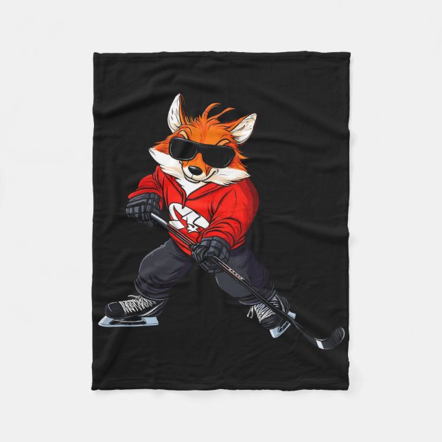 Couverture Polaire Fox Ice Hockey Player  (Devant)