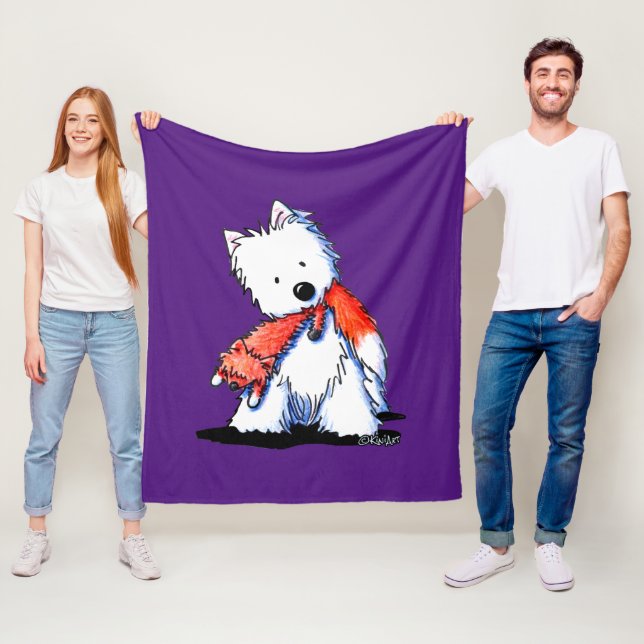 Couverture Polaire Fox Toy Westie Terrier (En situation)