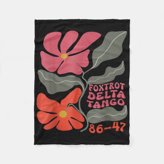 Couverture Polaire Foxtrots Deltas Tangos 86 47 Boho Fleur (Devant)