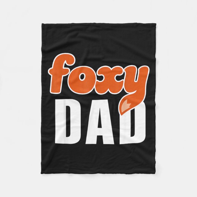 Couverture Polaire Foxy Dad Shirt Funny Father Gift Cute Fox Cartoon  (Devant)