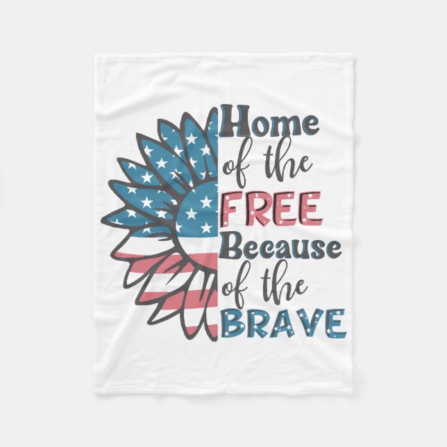 Couverture Polaire Foyer des libres grâce aux braves 4 juillet (Devant)