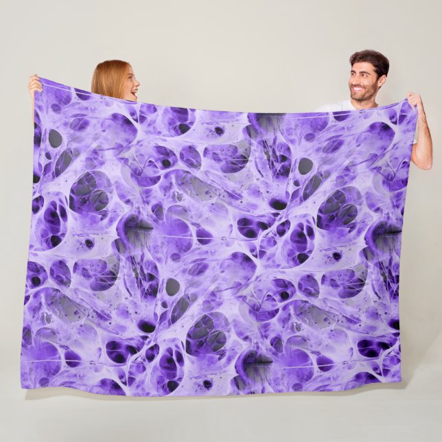 Couverture Polaire Fractal Spiderweb Abstrait - Motif sans couture 1 (En situation)