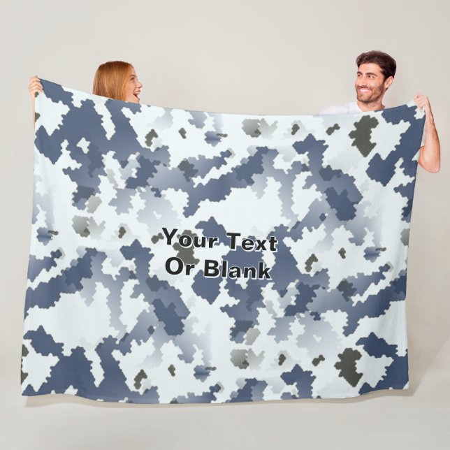 Couverture Polaire Fractal Winter Camouflage (En situation)