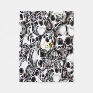 Couverture Polaire Fractale de cimetière de crâne de Skully