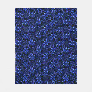 Couverture Polaire fractale de globe bleu néon