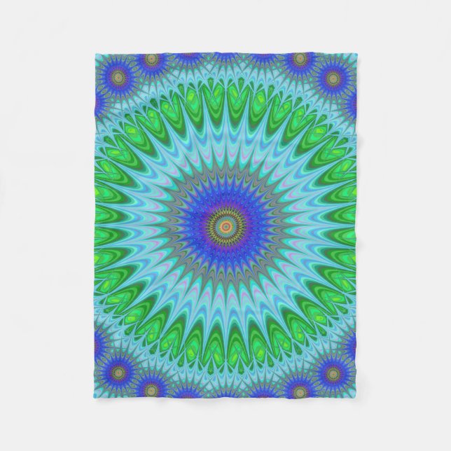 Couverture Polaire Fractale de mandala (Devant)
