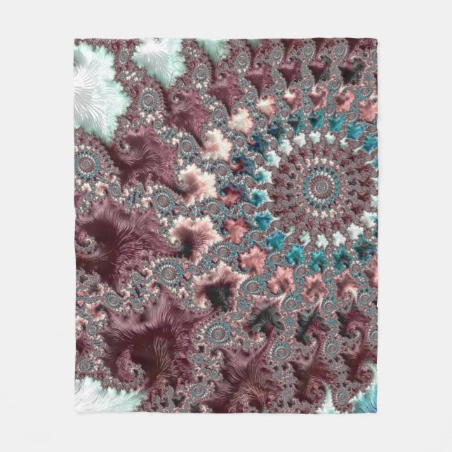 Couverture Polaire Fractale spirale Super rétro (Devant)