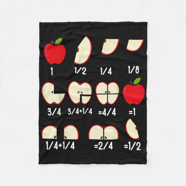 Couverture Polaire Fraction de pomme Math Enseignants Retour à l'écol (Devant)