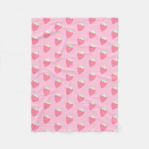 Couverture Polaire Fraise Kawaii