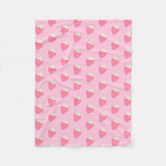Couverture Polaire Fraise Kawaii 