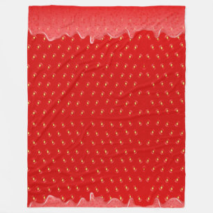 Couverture Polaire Fraise Texturée Arrière - plan confiture de fruits