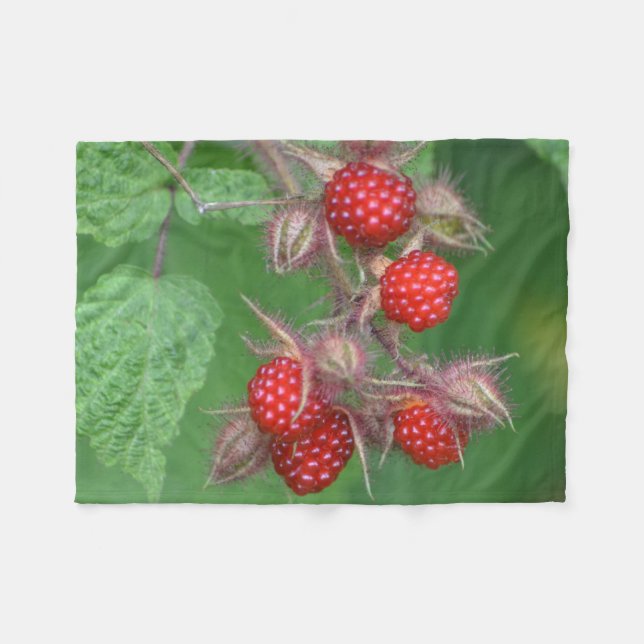 Couverture Polaire Framboises sauvages (Devant (Horizontal))