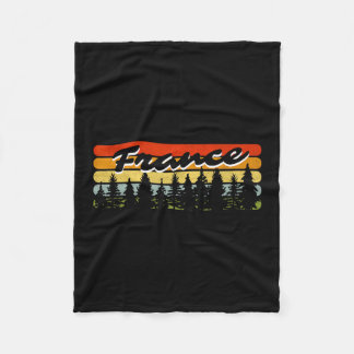 Couverture Polaire France Forest Sunset Trees Cabin Vacation Souvenir