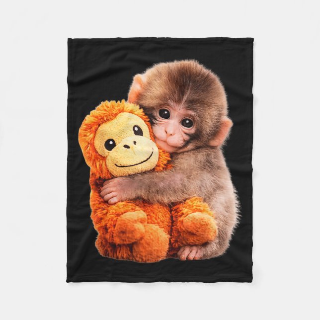 Couverture Polaire Frappez bébé singe  (Devant)