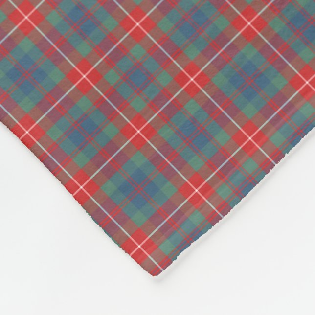 Couverture Polaire Fraser de Lovat Bleu clair Ancien Clan Tartan (Coin)